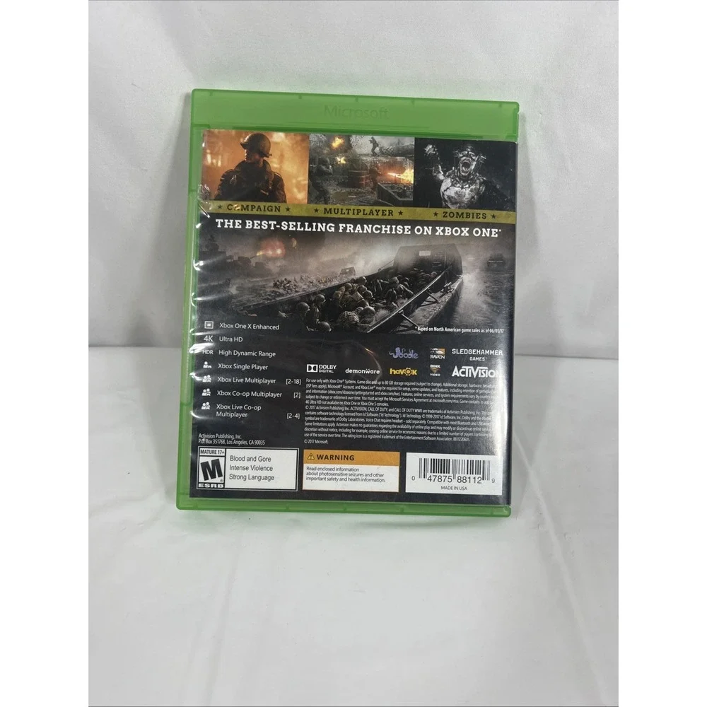 Microsoft XBox One Call of Duty: WWII. Rated M‎
